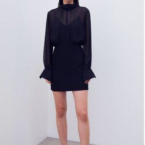 H&M Stand-up Collar Dress Size M NEW WITH TAG!